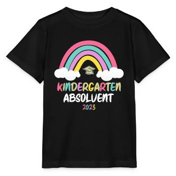 Kindergartenabsolvent Regenbogen 2023 - Stanley/Stella Kinder T-Shirt MINI CREATOR  - Schwarz - Vorne - Mikhail (115cm)