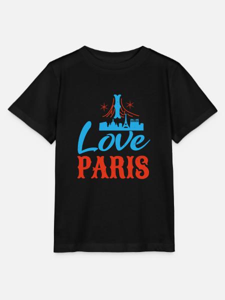ICH LIEBE PARIS - Stanley/Stella Kinder T-Shirt MINI CREATOR - Schwarz