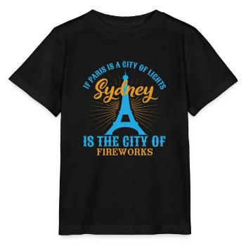 SI PARIS EST UNE VILLE LUMIÈRE, SYDNEY EST LA VILLE - T-shirt bio MINI CREATOR Stanley/Stella Enfant - noir - Devant - Mikhail (115cm)