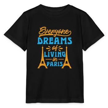 TOUT LE MONDE RÊVE DE VIVRE À PARIS - T-shirt bio MINI CREATOR Stanley/Stella Enfant - noir - Devant - Mikhail (115cm)