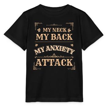Mein Nacken Mein Rücken Meine Angstattacke Psychische Gesundheit - Stanley/Stella Kinder T-Shirt MINI CREATOR  - Schwarz - Vorne - Mikhail (115cm)
