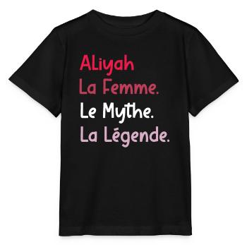 Aliyah la femme le mythe la légende - T-shirt bio MINI CREATOR Stanley/Stella Enfant - noir - Devant - Mikhail (115cm)