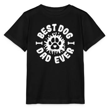 Bester Hunde-Papa aller Zeiten Vatertag Lustiger - Stanley/Stella Kinder T-Shirt MINI CREATOR  - Schwarz - Vorne - Mikhail (115cm)