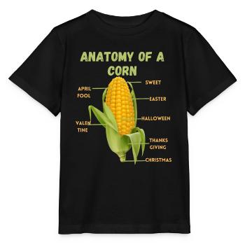 Anatomy of a corn - Stanley/Stella MINI CREATOR Kids’ T-Shirt - black - Front - Mikhail (115cm)