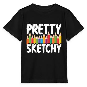 Pretty Sketchy pour artiste peintre - T-shirt bio MINI CREATOR Stanley/Stella Enfant - noir - Devant - Mikhail (115cm)