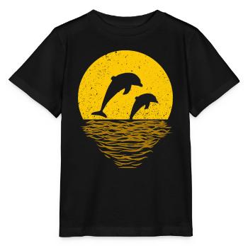 DELFINE SPIELEN - Stanley/Stella Kinder T-Shirt MINI CREATOR  - Schwarz - Vorne - Mikhail (115cm)