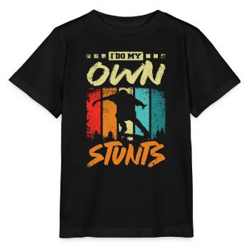 Ich mache meine eigenen Stunts, Skateboarding - Stanley/Stella Kinder T-Shirt MINI CREATOR  - Schwarz - Vorne - Mikhail (115cm)