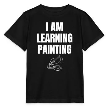 J’apprends à peindre en disant anglais - T-shirt bio MINI CREATOR Stanley/Stella Enfant - noir - Devant - Mikhail (115cm)