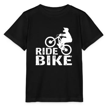 Downhill Mountain Bike Ride Bike - Stanley/Stella MINI CREATOR Kids’ T-Shirt - black - Front - Mikhail (115cm)