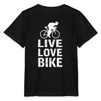 Live Love Bike - T-shirt bio MINI CREATOR Stanley/Stella Enfant - noir - Devant - Mikhail (115cm)