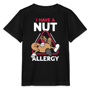 J’ai une allergie aux noix aux arachides allergique aux arachides - T-shirt bio MINI CREATOR Stanley/Stella Enfant - noir - Devant - Mikhail (115cm)