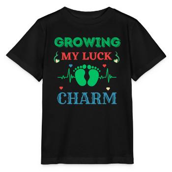 Growing my luck charm - Stanley/Stella MINI CREATOR Kids’ T-Shirt - black - Front - Mikhail (115cm)