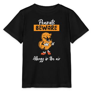 Erdnüsse Vorsicht Allergie In Der Luft - Stanley/Stella Kinder T-Shirt MINI CREATOR  - Schwarz - Vorne - Mikhail (115cm)