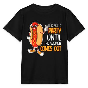 It's not a party until the weiner comes out Cool - Stanley/Stella MINI CREATOR Kids’ T-Shirt - black - Front - Mikhail (115cm)