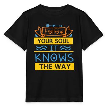 SUIVEZ VOTRE ÂME ELLE CONNAÎT LE CHEMIN 2 - T-shirt bio MINI CREATOR Stanley/Stella Enfant - noir - Devant - Mikhail (115cm)