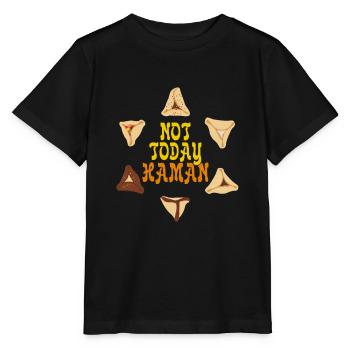 Pas aujourd’hui Haman Pourim Judaïsme - T-shirt bio MINI CREATOR Stanley/Stella Enfant - noir - Devant - Mikhail (115cm)