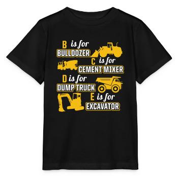 Construction machinery operator Excavator driver Excavator driver Construction workers - Stanley/Stella MINI CREATOR Kids’ T-Shirt - black - Front - Mikhail (115cm)