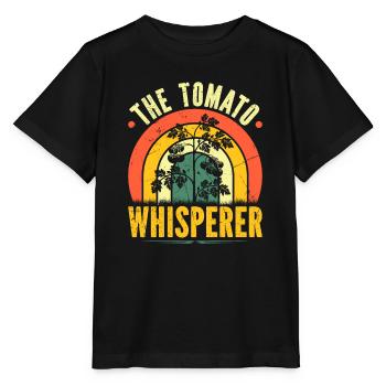 Tomato Farmer, The Tomato Whisperer, Retro Tomato - Stanley/Stella MINI CREATOR Kids’ T-Shirt - black - Front - Mikhail (115cm)