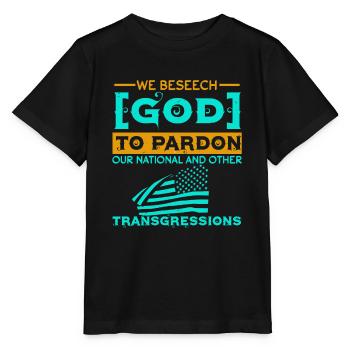 WE BEESEECH GOD THO PARDON - Stanley/Stella MINI CREATOR Kids’ T-Shirt - black - Front - Mikhail (115cm)