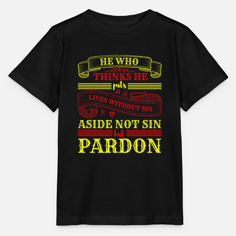 PENSE QU’IL PARDONNE - T-shirt bio MINI CREATOR Stanley/Stella Enfant - noir