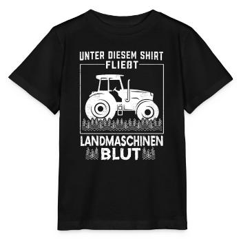 Landwirt Landmaschinen Blut Traktor Bauer Acker - Stanley/Stella Kinder T-Shirt MINI CREATOR  - Schwarz - Vorne - Mikhail (115cm)