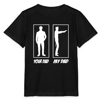 My dad Your Dad Polizei Papa - Stanley/Stella Kinder T-Shirt MINI CREATOR  - Schwarz - Vorne - Mikhail (115cm)