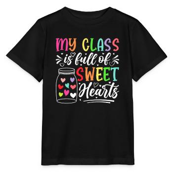Ma classe est pleine de cœurs doux - T-shirt bio MINI CREATOR Stanley/Stella Enfant - noir - Devant - Mikhail (115cm)
