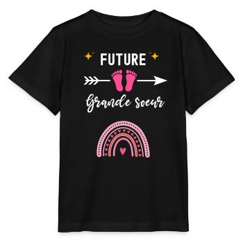 future grande sœur cadeau naissance - T-shirt bio MINI CREATOR Stanley/Stella Enfant - noir - Devant - Mikhail (115cm)