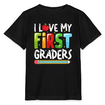 I Love My First Graders - Stanley/Stella MINI CREATOR Kids’ T-Shirt - black - Front - Mikhail (115cm)
