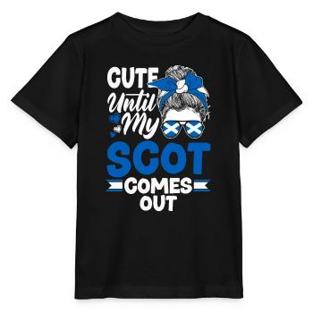 Schottisches Schottland Schottische Flagge Zitat - Stanley/Stella Kinder T-Shirt MINI CREATOR  - Schwarz - Vorne - Mikhail (115cm)