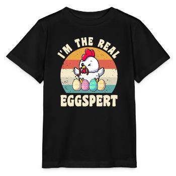 Eggspert Ostern Osterfest Ostereier Osterhuhn - Stanley/Stella Kinder T-Shirt MINI CREATOR  - Schwarz - Vorne - Mikhail (115cm)