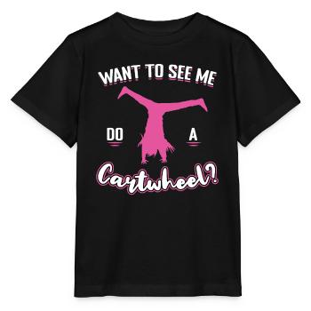 Vous voulez me voir faire une roue de chariot - T-shirt bio MINI CREATOR Stanley/Stella Enfant - noir - Devant - Mikhail (115cm)