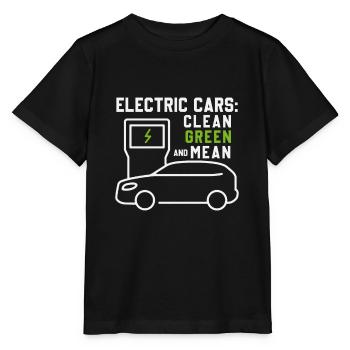 Electric vehicle electric cars clean green - Stanley/Stella MINI CREATOR Kids’ T-Shirt - black - Front - Mikhail (115cm)