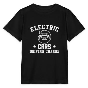 Electric vehicle Electric cars as an engine of change - Stanley/Stella MINI CREATOR Kids’ T-Shirt - black - Front - Mikhail (115cm)