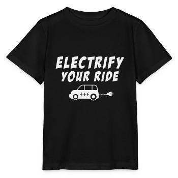 Electric Vehicle Electric Car Electrify - Stanley/Stella MINI CREATOR Kids’ T-Shirt - black - Front - Mikhail (115cm)
