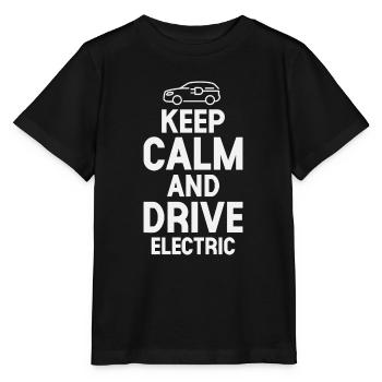 Electric vehicle stay calm and electric - Stanley/Stella MINI CREATOR Kids’ T-Shirt - black - Front - Mikhail (115cm)