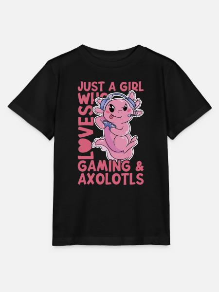 Axolotl - Stanley/Stella Kinder T-Shirt MINI CREATOR - Schwarz