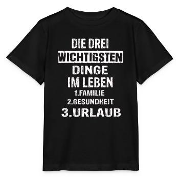 Urlaub - Stanley/Stella Kinder T-Shirt MINI CREATOR  - Schwarz - Vorne - Mikhail (115cm)