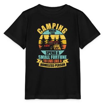 Lustig Camping Outdoor Abenteuer Camp Liebhaber - Stanley/Stella Kinder T-Shirt MINI CREATOR  - Schwarz - Vorne - Mikhail (115cm)