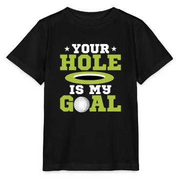 Ton trou est mon but Golf Golf - T-shirt bio MINI CREATOR Stanley/Stella Enfant - noir - Devant - Mikhail (115cm)