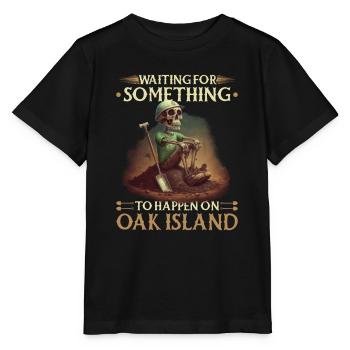 En attendant que quelque chose se passe Oak Island - T-shirt bio MINI CREATOR Stanley/Stella Enfant - noir - Devant - Mikhail (115cm)