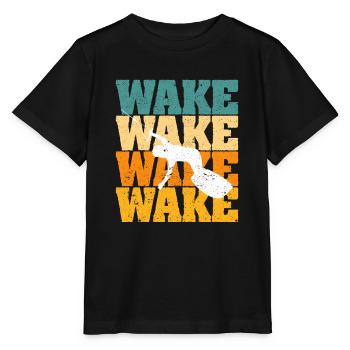 Retro Wakeboard Vintage Wake Boarding Sports nautiques - T-shirt bio MINI CREATOR Stanley/Stella Enfant - noir - Devant - Mikhail (115cm)