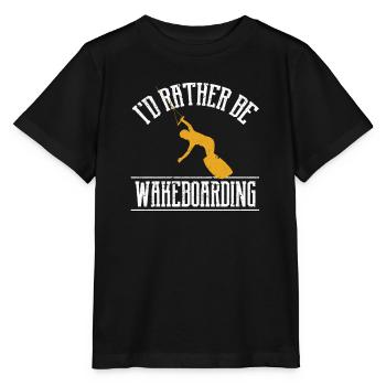 Je préfère être wakeboard drôle wakeboarder - T-shirt bio MINI CREATOR Stanley/Stella Enfant - noir - Devant - Mikhail (115cm)