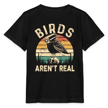 Lustige Retro-Vintage-Vögel sind keine echten Vogelspione - Stanley/Stella Kinder T-Shirt MINI CREATOR  - Schwarz - Vorne - Mikhail (115cm)