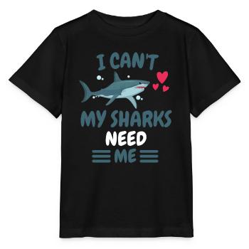 Je ne peux pas animal cadeau drôle requin prédateur - T-shirt bio MINI CREATOR Stanley/Stella Enfant - noir - Devant - Mikhail (115cm)