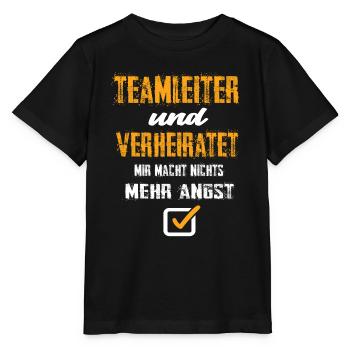Teamleiter und Verheiratet - Stanley/Stella Kinder T-Shirt MINI CREATOR  - Schwarz - Vorne - Mikhail (115cm)