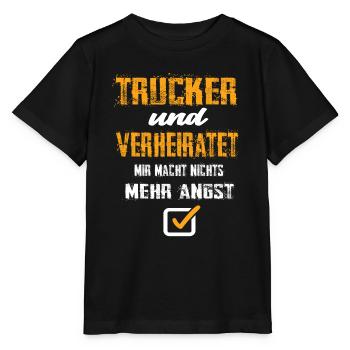 Trucker und Verheiratet - Stanley/Stella Kinder T-Shirt MINI CREATOR  - Schwarz - Vorne - Mikhail (115cm)