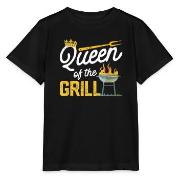Queen of the Grill Funny Smoked Meat BBQ - T-shirt bio MINI CREATOR Stanley/Stella Enfant - noir - Devant - Mikhail (115cm)