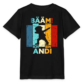 Andi Geschenk Name Vorname Geburtstag - Stanley/Stella Kinder T-Shirt MINI CREATOR  - Schwarz - Vorne - Mikhail (115cm)