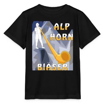 ALPHORN BLÄSER - Stanley/Stella Kinder T-Shirt MINI CREATOR  - Schwarz - Vorne - Mikhail (115cm)